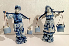 rare couple Figurines Ancienne Hollandais signé DELFT   