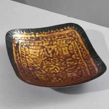 Grande coupe cuivre émaillé