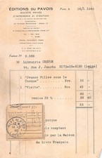 1944 SOCIETE PRIVEE D IMPRIMERIE ET D EDITION EDITIONS DU PAVOIS A PARIS -