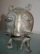 art africain ancien bronze Lion léopard du Bénin