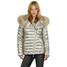 Doudoune Grise Avec Capuche En Fourrure Synthétique Amovible PYLEM RDA2505010023