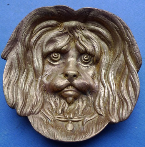 Cendrier bronze tête - cendrier, de