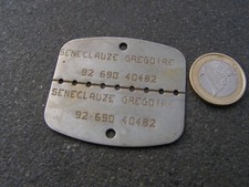 plaque identite armee francaise      datee  1992         (c48)