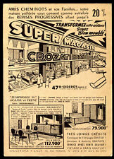 cpa publicitaire Meubles Crozatier à Paris