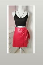 Jupe En Simili Cuir Rouge