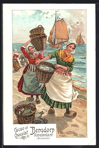 Carte postale cacao bensdorp - postale,