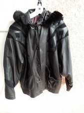 Veste manteau caban cuir - veste,