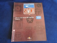 fascicule les belles année simca n°49 simca CG proto MC spider 1971