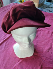 CASQUETTE CHIC EN COTON BORDEAUX TOUCHE VELOURSLADY HATS TAILLE 58