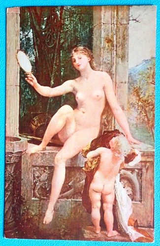 Cpa 1900 tableau femme - cpa,