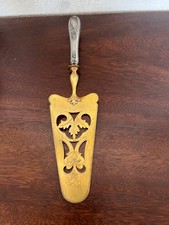 Pelle à tarte métal doré manche argent massif fourré, Nap III