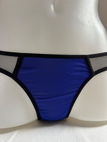 Culotte bleue résille noir - culotte,