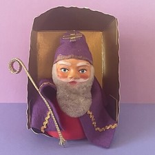 Ancienne décoration de Noël - Saint Nicolas - Vintage Candy Box - 1970's