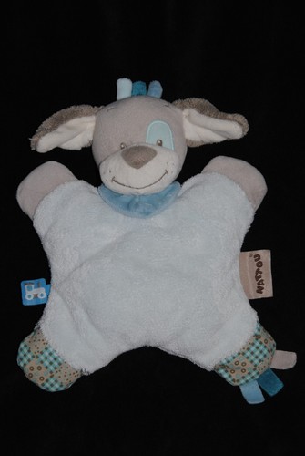 Peluche doudou chien - , gris