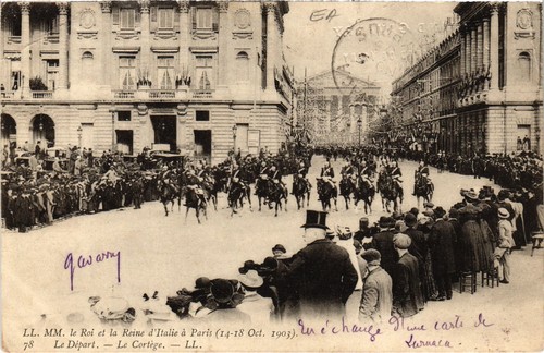 Cpa 1903 roi reine italie - et,