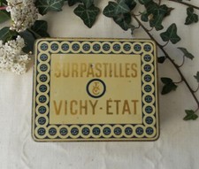 ANCIENNE BOITE PUBLICITAIRE EN FER PASTILLE VICHY