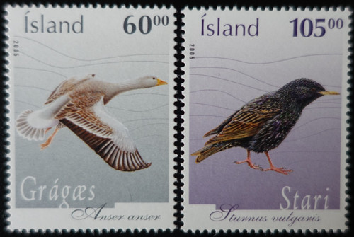 Timbres islande oiseaux - timbres,