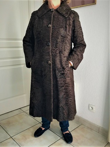Manteau astrakan marron - ,