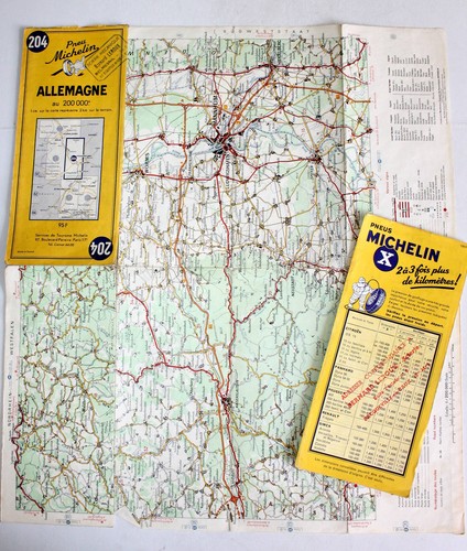 Carte michelin allemagne 1957 - allemagne,