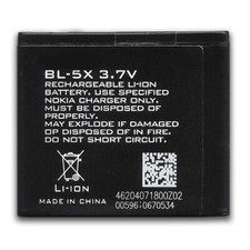 BATTERIE DE REMPLACEMENT NEUVE POUR NOKIA BL5X 8800 8800 SIROCCO BL6X BP6X