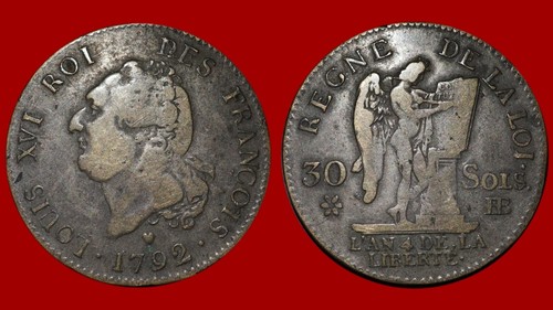 Louis xvi sols 1792 bb - louis,