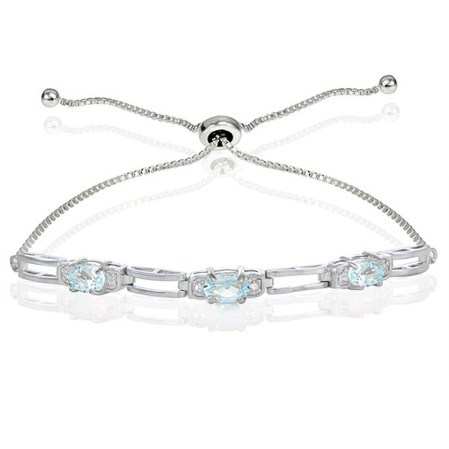 Argent sterling topaze bleu - argent, et