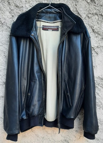 Blouson cuir vintage xxl - blouson,