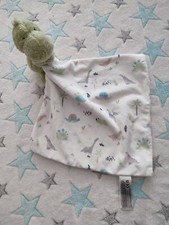 Doudou Dinosaure vert mouchoir