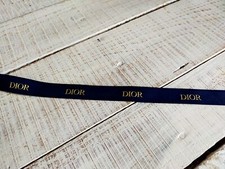 Ruban Christian Dior Série Limitée bleu Marine et or