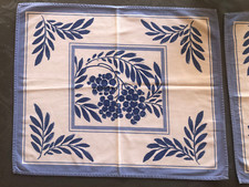 3 SERVIETTES de TABLE Beauvillé Tissu COTON d'Alsace France