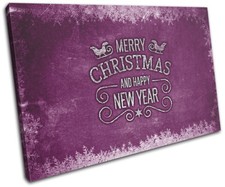 Christmas Decoration Wall Canvas ART Print XMAS Picture Gift Chalk 06 Violet Chr