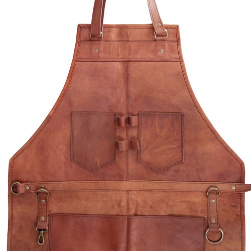 Tablier cuir véritable - en,