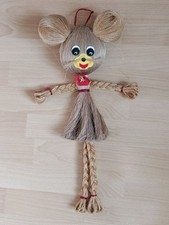 Rare Souris En Corde Tressée