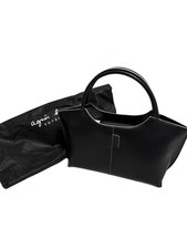 agnes b. Black Leather Handbag