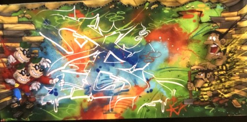 Peinture blazer street art - peinture, de