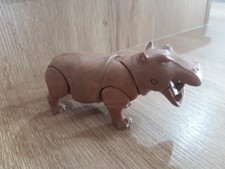 Playmobil Hippopotames Brown 5.5" Vintage Animal Retired Excellent Geobra 1981