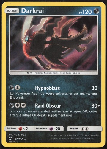 Carte pokémon darkrai 147 - carte,