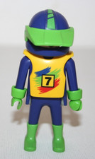 PLAYMOBIL 3698 PILOTE MOTO CROSS VERTE ET BLEUE OFF ROAD COURSE