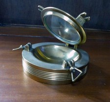 Cendrier vintage années 70 – forme hublot – design rétro