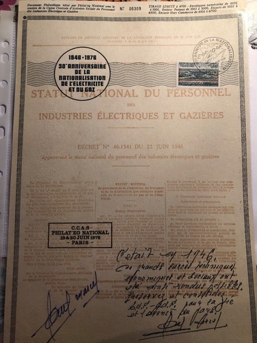 Encart document philatelique - encart,