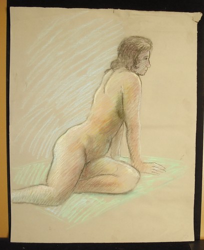 Dessin anonyme jeune - nu, de