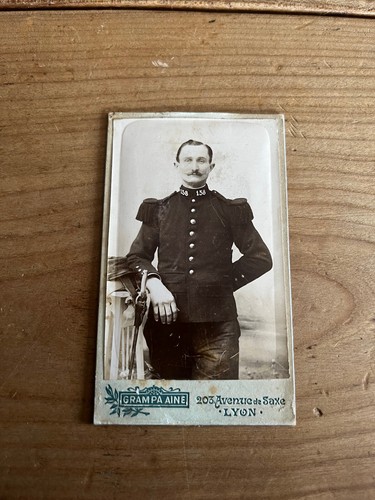 Photo ancienne cdv militaire - ancienne,