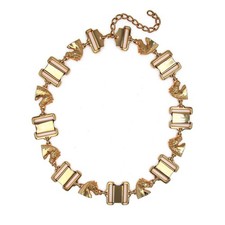 Ceinture chaîne Vintage 90s Métal doré à motifs chevaux, Statement Made in Spain