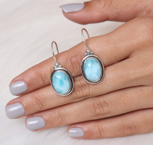 Natural larimar gemstone 925 - larimar,