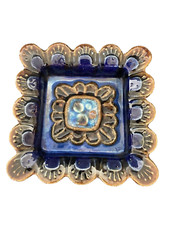 Jie GANTOFTA Sweden  ravier vide poche ou déco Murale Vintage grès Décor Floral