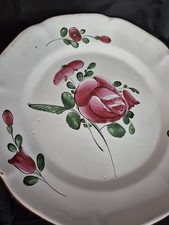 Ancienne Assiette Les Islettes Decor Roses XVIII XIXEME