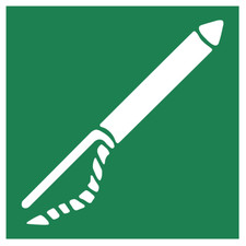 Pannello adesivo ISO 7010 "Radioboa di localizzazione (EPIRB)" - E051