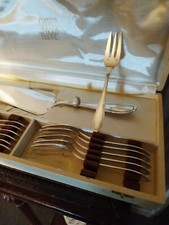 Service à Dessert Orfèvrerie Saglier Frères Métal Argenté