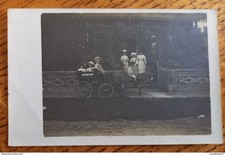 Aix en Othe - Ane,Esel, Donkey Attelé, Attelage - Enfants et femmes endimanchés