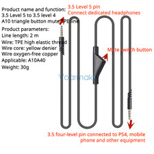 Audio Cable for Logitech Astro